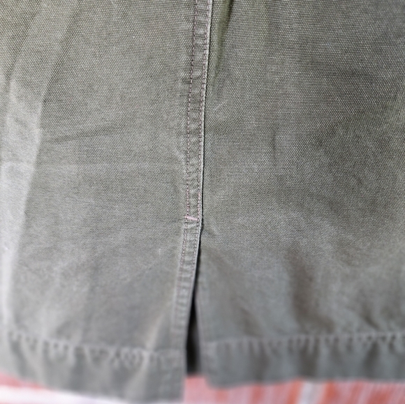 Lauren Ralph Lauren Olive Green Button Down Front Skirt Size 16W Vintage - Picture 8 of 11